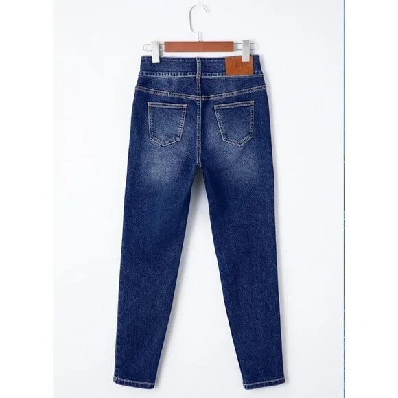 Women's High Waisted Skinny Jeans Stretch Denim Ankle Pants with Pockets